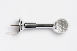 Uchwyt do zasłon gałka Crystal chrom/kryształ