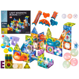 Klocki Magnetyczne Świecące Magnetyczny Tor Kulkowy na Kulki