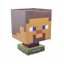 Duża Lampka Z Kloszem 26CM Minecraft Steve Młodzieżowa