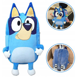 Plecak Szkolny Przedszkolny Bluey Plecaczek Blue pluszowy BLUE