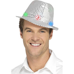 Light Up Sequin Trilby Hat