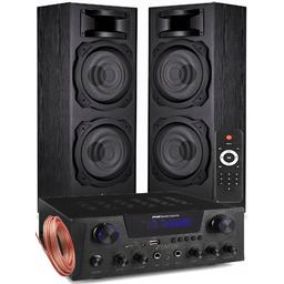 Kolumny Głośnikowe Amplituner Bluetooth Bass 2x30CM