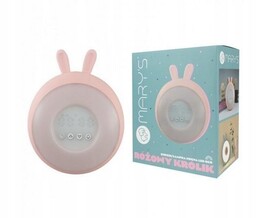 Budzik Lampka Nocna Led Rgb Różowy Królik, Mary's