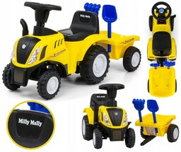 Jeździk dla dzieci traktor z przyczepką New Holland