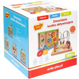 SMILY PLAY Zabawka edukacyjna Drewniana kostka aktywizująca 5w1