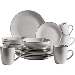 MÄSER Metallic Rim, nowoczesny zestaw naczyń dla 4