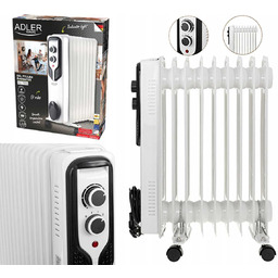 Grzejnik Olejowy Kaloryfer Elektryczny 2000W Termostat 9 Żeberek