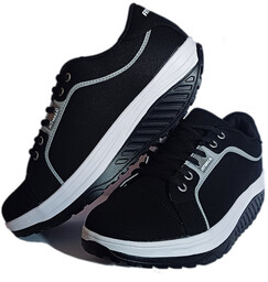 Trampki z kołyskową podeszwą Fit Walk czarne 41