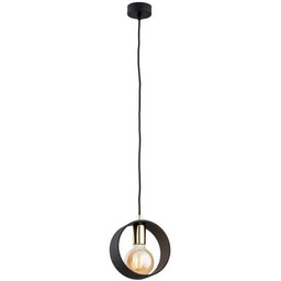 Lampa wisząca stylowa AMADORA 4067 czerń ze złotem