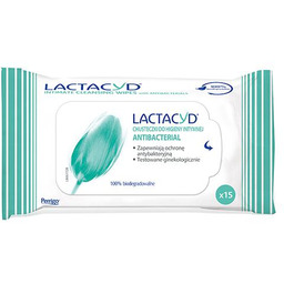 Lactacyd Antibacterial chusteczki do higieny intymnej, 15 szt.