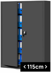 Szafa biurowa metalowa na akta antracytowa JAN II,