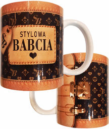 Kubek z napisem Stylowa Babcia