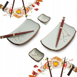 Zestaw Ceramiki Sushi Hana Light Green Jasny Zielony