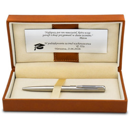 Długopis Waterman Graduate Stalowy Z Grawerem Pudełko