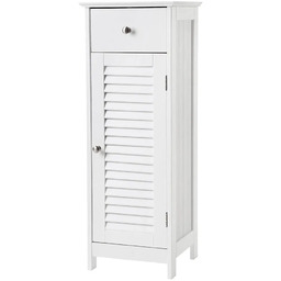 Elior Klasyczny biały łazienkowy słupek z szufladą