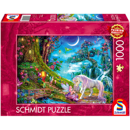 Schmidt, Puzzle PQ Jednorożec i wróżka, 1000 el.