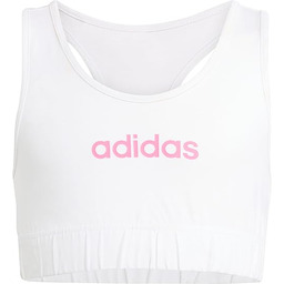 adidas Dziewczynki Essentials Top Shirt, white/pink fusion, 9-10