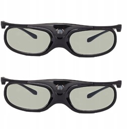 2 Szt. Okulary 3D Dlp Usb Akumulatorowe Aktywne