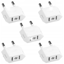 5x PRZEJŚCIÓWKA WTYCZKA ADAPTER SIECIOWY GNIAZDO WTYK RT0219