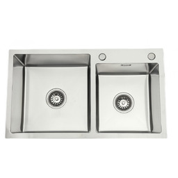 Zlewozmywak stalowy dwu komorowy STEEL 7845
