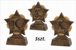 Zestaw statuetek, trofeum, puchar 3 miejsca - komplet