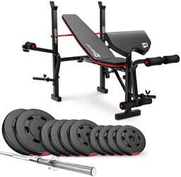 Hop-Sport, Zestaw kulturystyczny z ławką, Premium HS-1055, 59