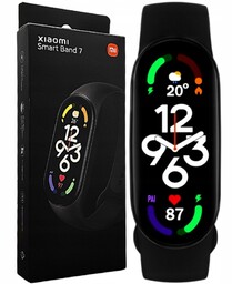 oPASKA sMARTWATCH Xiaomi Mi Band 7 Czarny Krokomomierz