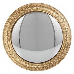 Okrągłe Lustro Wypukłe w Złotej Ramie Clayre &
