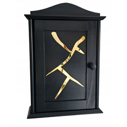 Drewniana szafka na klucze, dekoracja do pokoju, wieszak