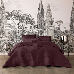Alexandre Turpault Narzuta satynowa Poesie Hellebore Dark Purple
