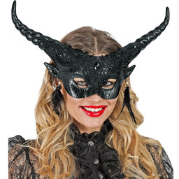 Maska rogi diabła czarne
