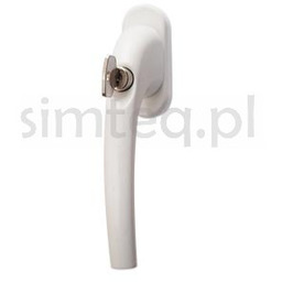 Klamka okienna z kluczem 1031 biel - trzpień