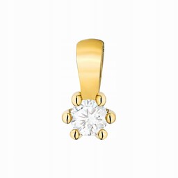 Złota przywieszka próby 585 z brylantem 0.2g diament
