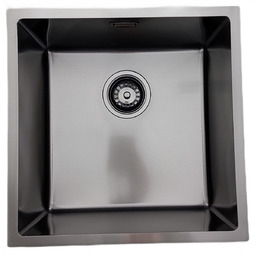 Zlewozmywak stalowy STEEL 4444p podwieszany CZARNY