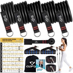 Cofof Zestaw taśm oporowych 5 taśm fitness