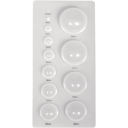 Rayher 71939000 szablon do quillingu, półkule, 18,5 x