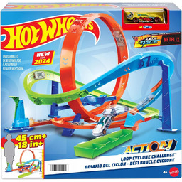 Hot Wheels Let's Race Zestaw Wyzwanie Cyklon Pętli