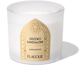 Flagolie DRZEWO SANDAŁOWE Świeca zapachowa w białym szkle