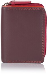 Kolorowy portfelik skórzany Visconti RB-53 RFID - śliwkowy