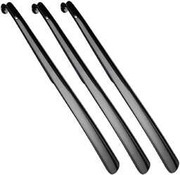 3x Długa plastikowa łyżka do butów coccine czarna