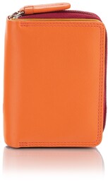 Kolorowy portfelik skórzany Visconti RB-53 RFID - pomarańczowy