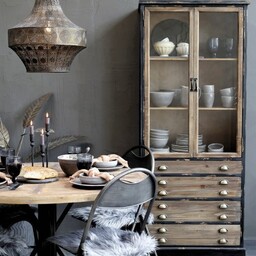Witryna w Stylu Vintage Chic Antique