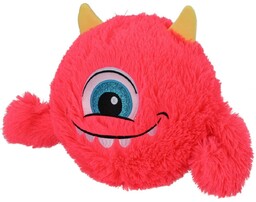 Nadmuchiwana futrzana piłka Monster różowa,średnica 23 cm