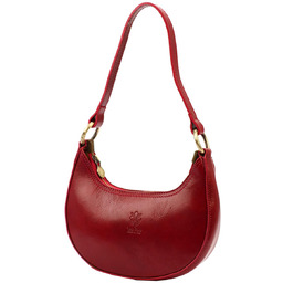 Skórzana listonoszka Modna Damska torebka na ramię Półksiężyc