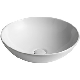 DIMP umywalka ceramiczna nablatowa, Ø 46cm, biały WH060