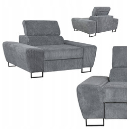 Fotel wypoczynkowy Savio salon Family meble szary sztruks