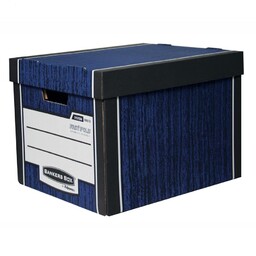 Fellowes Pudło archiwizacyjne Woodgrain Bankers Box granatowe op