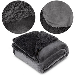 Koc 170 x 210 Mikrofibra Dwustronny Tedy Stal