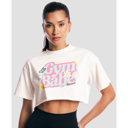 GymBeam Damska koszulka GymBabe Cream