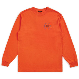 koszulka BRIXTON - Wheeler Ii L/S Stt Orange